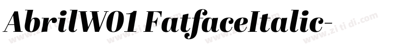 AbrilW01 FatfaceItalic字体转换